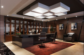 高端董事长办公室装饰图片