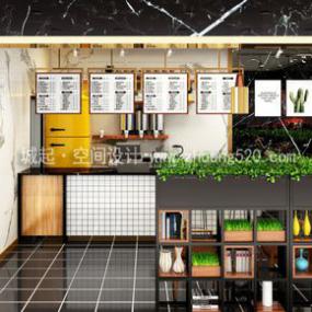 简约风格奶茶店设计效果图