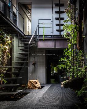 柔和风格办公室装潢效果图