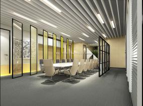 中式传统办公室装饰设计效果图