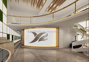 中式传统办公室装修高清效果图