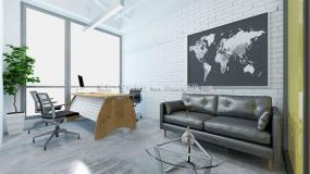 中式传统办公室设计装饰效果图