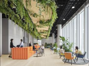 公司走廊玄关过道装饰效果图之背景墙