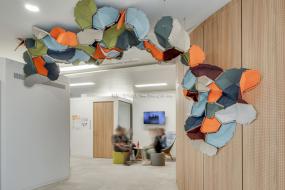 现代中式办公室吊顶设计装修效果图片大全