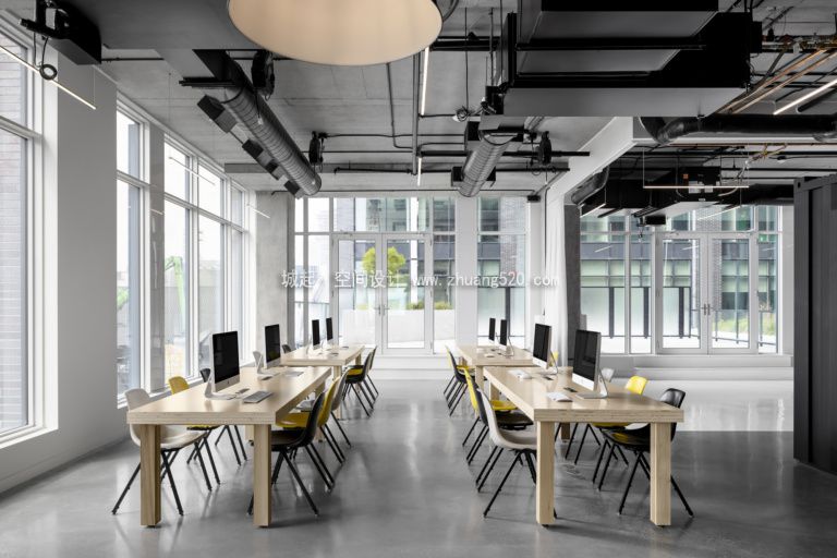 员工办公室吊顶设计装修效果图片欣赏