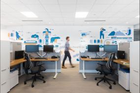 办公室集成吊顶灯装修效果图片