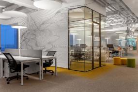 2018大型办公室室内吊顶设计效果图片大全