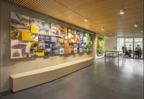 现代办公室布置吊灯效果图片