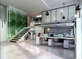 企业办公室过道背景墙装修效果图片