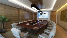 红色公司过道背景墙效果图