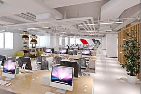 高级写字楼内部过道吊顶设计实景图