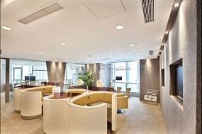 新中式风格办公室简单吊顶装修效果图