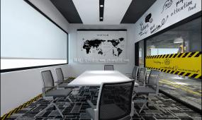 中式办公室室内壁纸装修效果图片