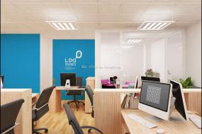 中式小型办公室格栅灯设计图片