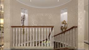 办公室新中式风格天花吊顶装修效果图