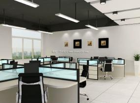 现代简约中式办公室顶面效果图欣赏