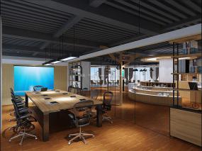 简约现代风格总裁办公室效果图