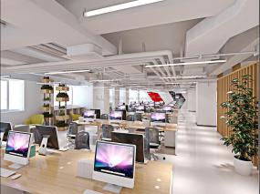 办公室新中式装修风格天花吊顶效果图