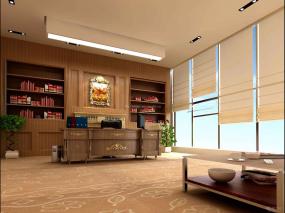 100平办公室中式装修