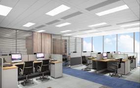 小型欧美风格办公室吊顶装修布置图片