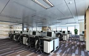 现代简约办公室吊顶装修效果图