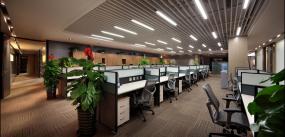 现代办公室风格吊顶装修效果图