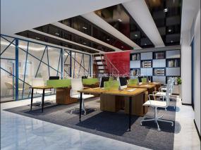 现代办公室集成吊顶装修效果图