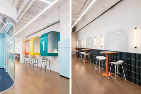 上海专业大型办公室集成吊顶装修效果图