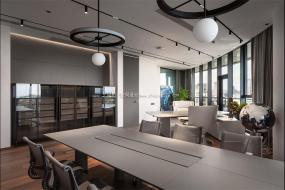 简约办公室风格集成吊顶装修效果图