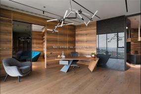 简约办公室吊顶装修效果图