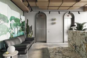 loft户型办公室效果图