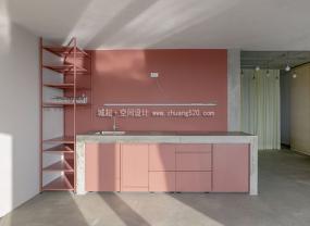 旅行社门面室内loft办公室设计装修效果图