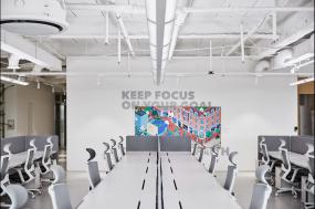 国外现代员工办公室装修效果图