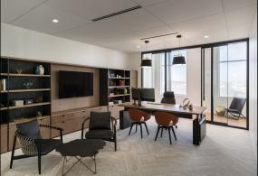 简单办公室桌椅装修效果图片