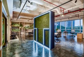 小型办公室墙砖墙面装修效果图片