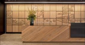 60平办公室室内书架装修效果图片