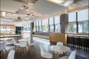 混搭简约办公室壁纸装修效果图