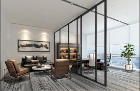 现代办公室室内布置设计效果图简约风格