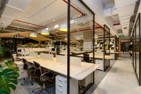 现代时尚简约风格办公室会所装修效果图