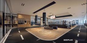 现代装修时尚简单办公室效果图