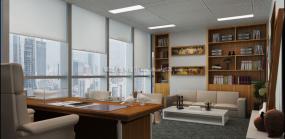 现代办公室室内布置效果图片大全