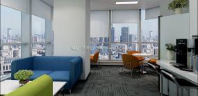 现代办公室室内布置效果图图片