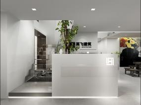 大型办公室室内布置设计效果图