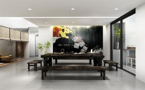 大型办公室会所装修效果图