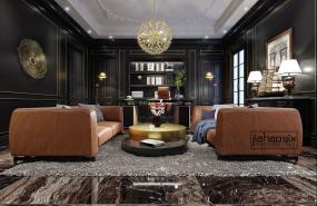 工装办公室3d效果图