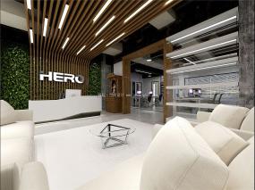 办公室装修前台设计效果图