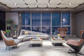 现代办公室室内布置效果图片大全