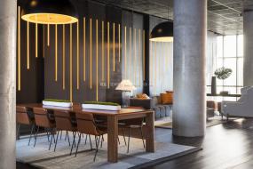 现代写字楼办公桌椅布局效果图片