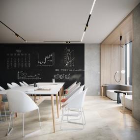 400平方米办公室地面装修效果图