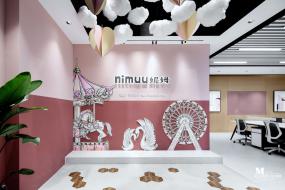 红色公司过道背景墙效果图